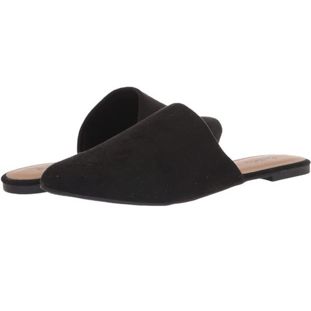 Black suede Mule